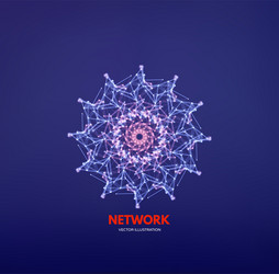 snowflakes 3d connection structure for design vector image