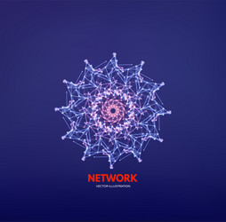 Snowflakes 3d connection structure for design vector