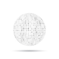 Binary Code Globe vector image