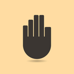 Hand stop icon vector