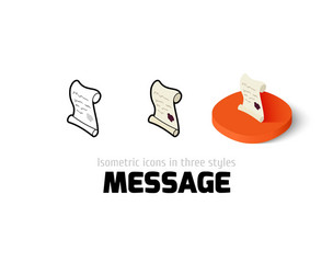 message icon in different style vector image