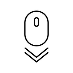 scroll down icon scrolling symbol for web design vector image