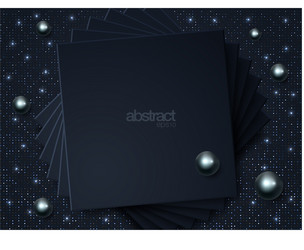 abstract 3d background with black paper layers vector image