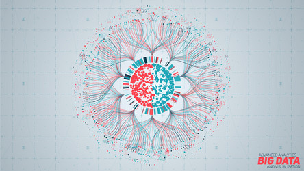 Data Flow Circular Visualization vector image