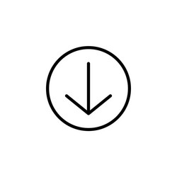 scroll down icon scrolling symbol for web design vector image