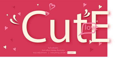 text effect template easy editable and customize vector image
