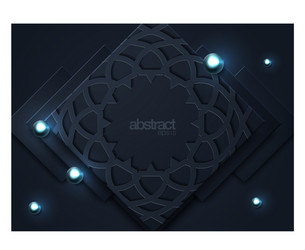 abstract 3d background with black paper layers vector image