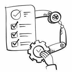 ai automation and quality control checks concept vector image