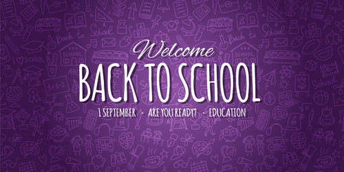 Back to school background for your design vector