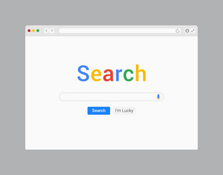 Browser Search Bar Mockup vector image