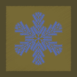 flat shading style icon snowflake vector image