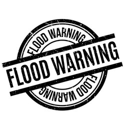 Flood warning rubber stamp Royalty Free Vector Image