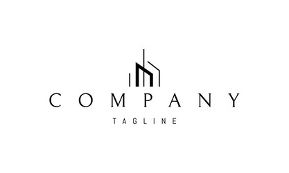logo with an abstract image of a modern vector image