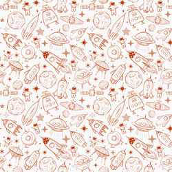 seamless background with space elements vector image