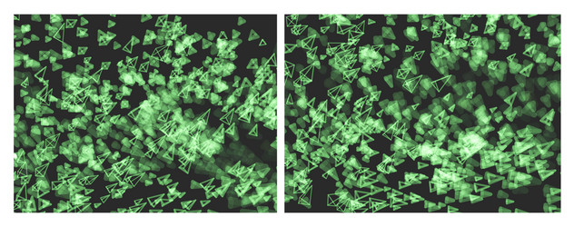 array with dynamic emitted particles bokeh effect vector