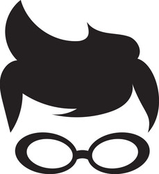 nerd geek boy icon design template vector image