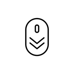 scroll down icon scrolling symbol for web design vector image