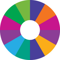 segmented circles from 2 to 20 parts circular vector image