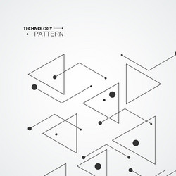 simple pattern from triangles of lines and black vector image