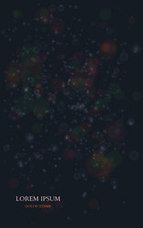 Abstract colorful background with magic particles vector