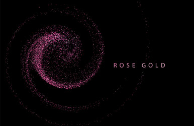 Abstract shiny color rose gold wave design element vector