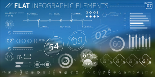 corporate infographic elements collection vector