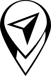 gps map pointer vector image