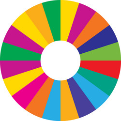 Segmented circles from 2 to 20 parts circular vector