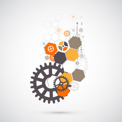 abstract technological background with various vector image