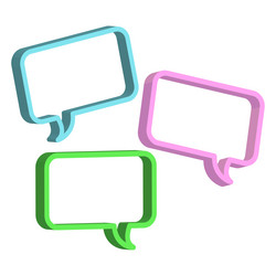 multi-colored message dialog chat speech bubble vector image