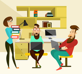 Office teamwork concept vector