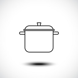 Stew pan line icon vector