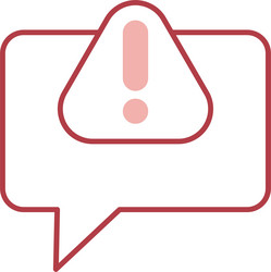 error message line fill icon vector image