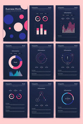 graphics infographics with mobile phone template vector image