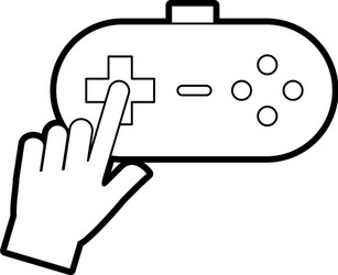 Hands with video game control icon Royalty Free Vector Image