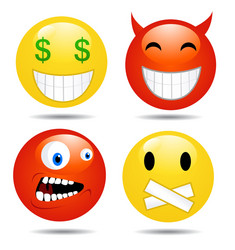 Happy face collection vector