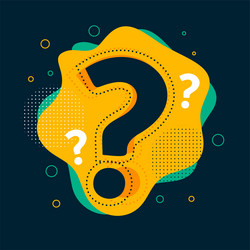 stylish think and ask question mark concept vector image