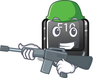 army button f10 in mascot shape vector image