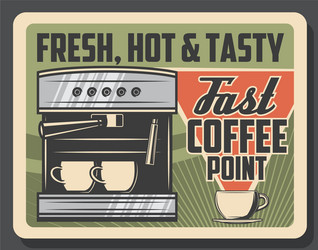 coffee machine cafe and coffeeshop espresso vector