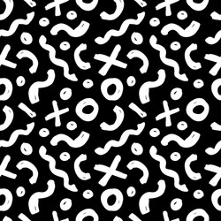 geometric seamless pattern in memphis style vector image