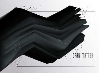 gradient black 3d fluid shape abstract background vector image