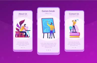 office fun app interface template vector image