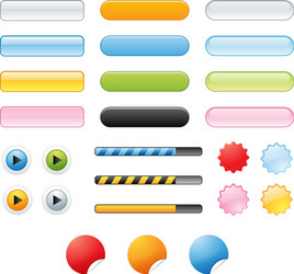Realistic 3D Button Animations vector image