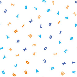 seamless pattern colorful letters random order vector image