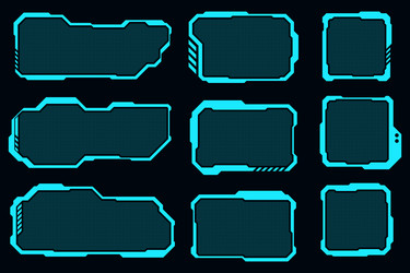 technology futuristic frame element hud sci-fi vector image