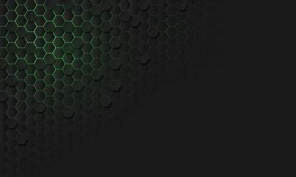 Abstract green light dark grey hexagon texture 3d vector