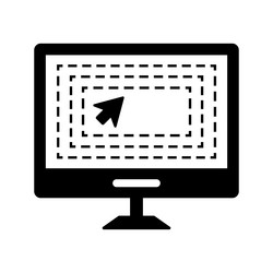computer monitor or mouse click icon vector image