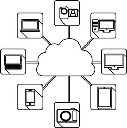 database hosting icon stock vector image