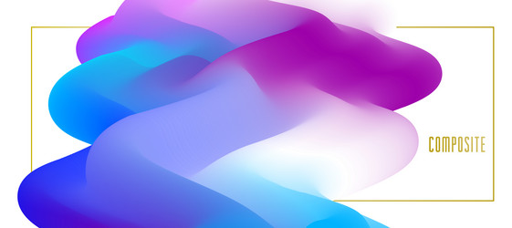 gradient fluid abstract shape 3d color vector image