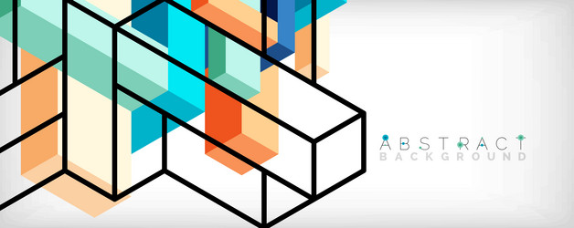 abstract background 3d cubes cubic elements vector image